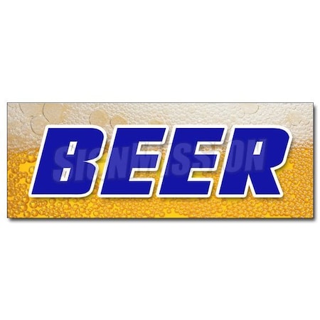 Signmission BEER DECAL sticker brew beer beverage keg bar restaurant liquor, D-24 Beer D-24 Beer
